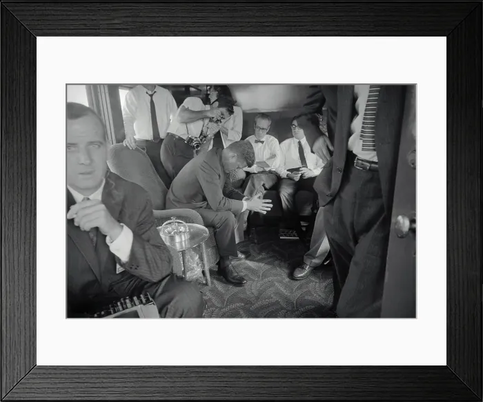 Framed Print : Senator Kennedy Tired from Campaigning Framed Print : Senator Kennedy Tired from Campaigning