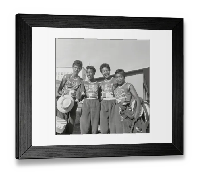 Framed Print : U.S. Women's 400 Meter Relay Team Framed Print : U.S. Women's 400 Meter Relay Team