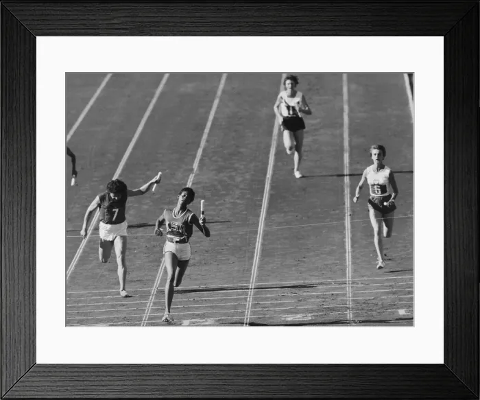Framed Print : Wilma Rudolph Running Anchor of Race Framed Print : Wilma Rudolph Running Anchor of Race
