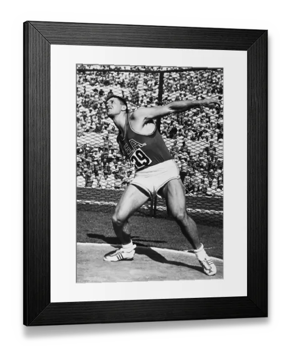 Framed Print : Al Oerter Throwing Discus in Olympics Framed Print : Al Oerter Throwing Discus in Olympics