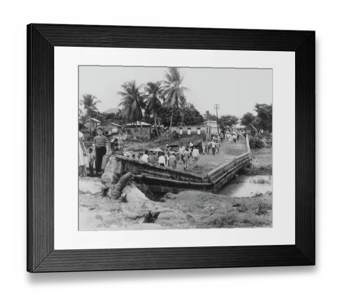Framed Print : A Causeway Collapsed by Hurricane Donna Framed Print : A Causeway Collapsed by Hurricane Donna