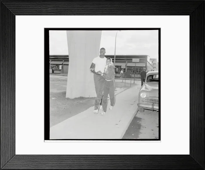 Framed Print : Basketball Player Walt Bellamy and Sprint Star Wilma Rudolph