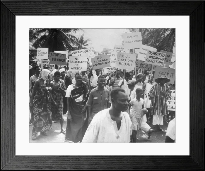 Framed Print : Africans Carry Signs Protesting Nuclear Weapons Framed Print : Africans Carry Signs Protesting Nuclear Weapons
