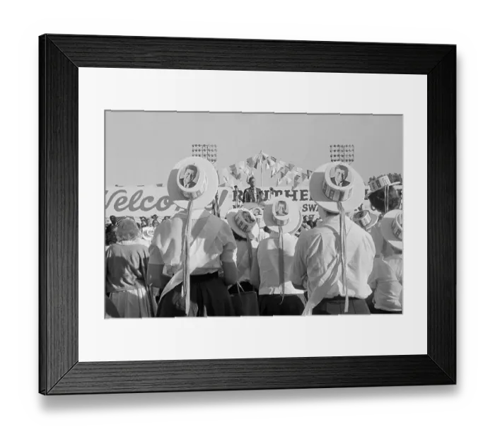 Framed Print : Kennedy Speaking to Supporters Framed Print : Kennedy Speaking to Supporters