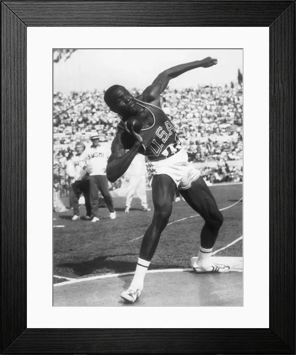 Framed Print : Decathlete Johnson Throwing Shot Put Framed Print : Decathlete Johnson Throwing Shot Put