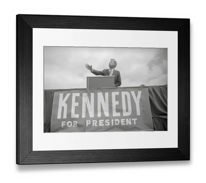 Framed Print : John Kennedy Delivering an Address Framed Print : John Kennedy Delivering an Address