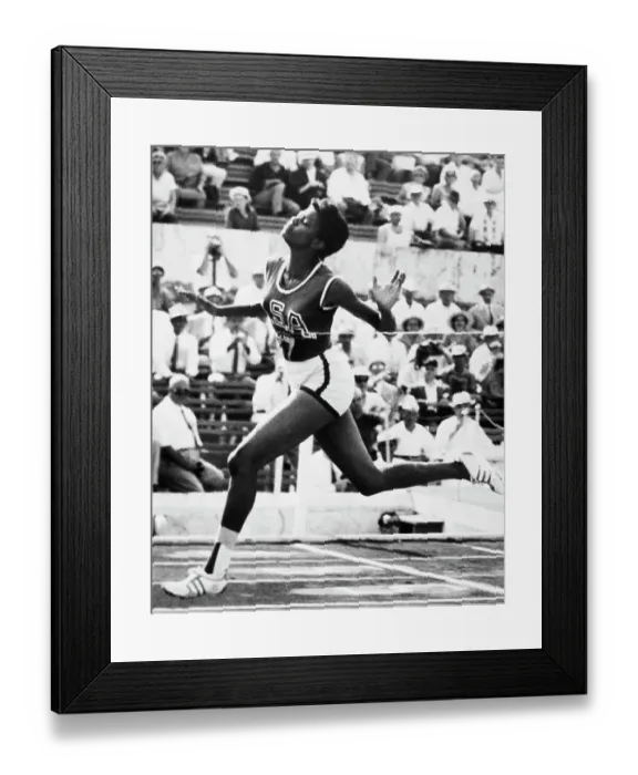 Framed Print : Wilma Rudolph Crossing the Finish Line Framed Print : Wilma Rudolph Crossing the Finish Line