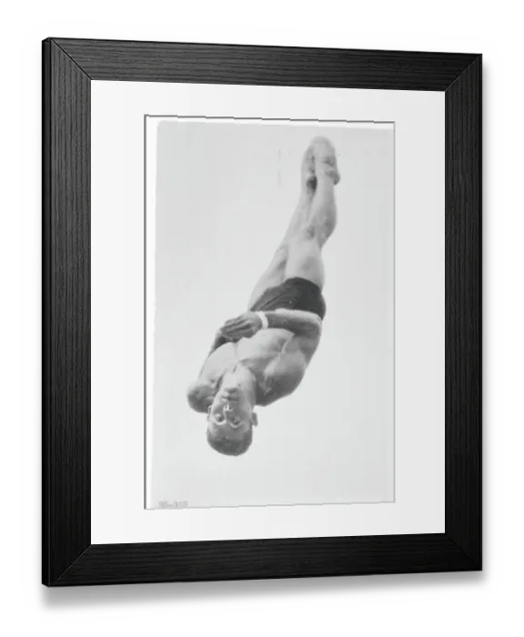 Framed Print : Robert Webster Executing Dive Framed Print : Robert Webster Executing Dive