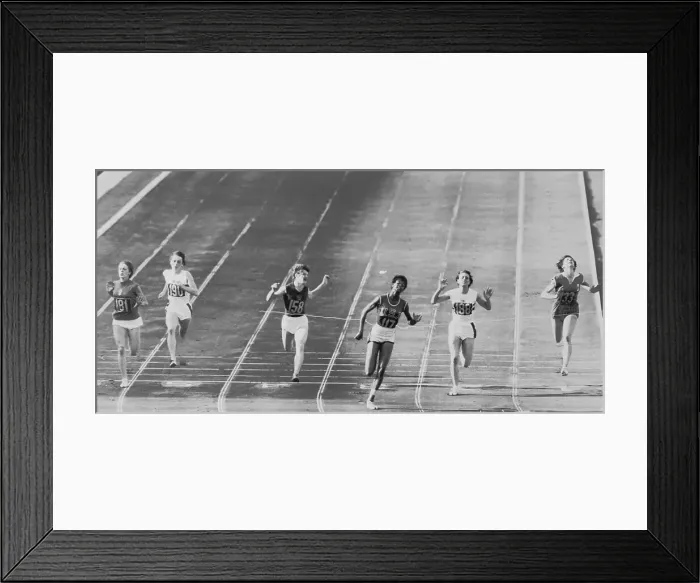 Framed Print : Wilma Rudolph Breasts The Tape To Win Framed Print : Wilma Rudolph Breasts The Tape To Win