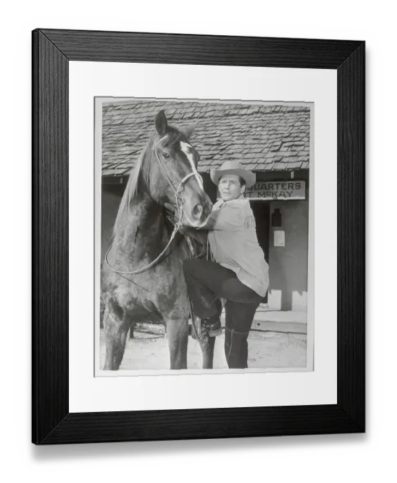 Framed Print : Actor Jack Kelly Mounting Horse Framed Print : Actor Jack Kelly Mounting Horse