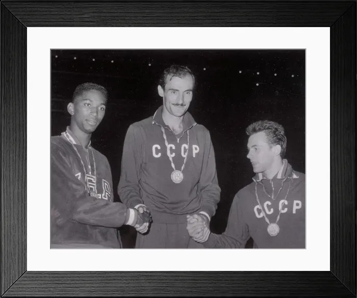 Framed Print : Three Olympic Medal Winners for High Jump Framed Print : Three Olympic Medal Winners for High Jump