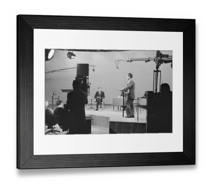 Framed Print : Presidential Debate Between Kennedy and Nixon Framed Print : Presidential Debate Between Kennedy and Nixon