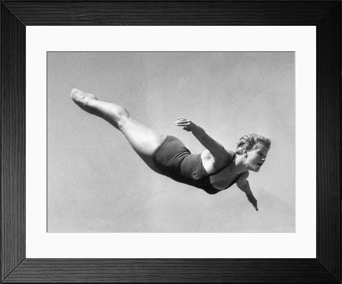 Framed Print : Ingrid Kramer Diving Framed Print : Ingrid Kramer Diving