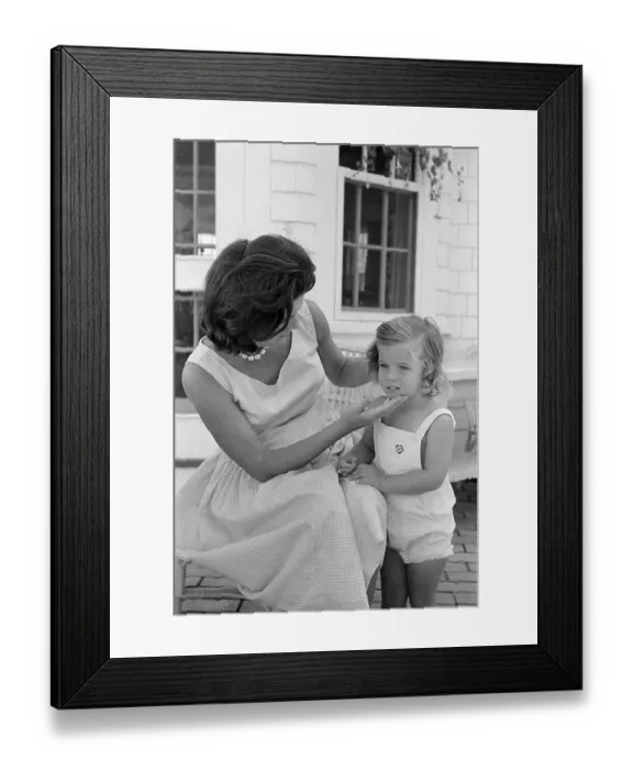 Framed Print : Jacqueline Kennedy And Daughter Caroline Framed Print : Jacqueline Kennedy And Daughter Caroline
