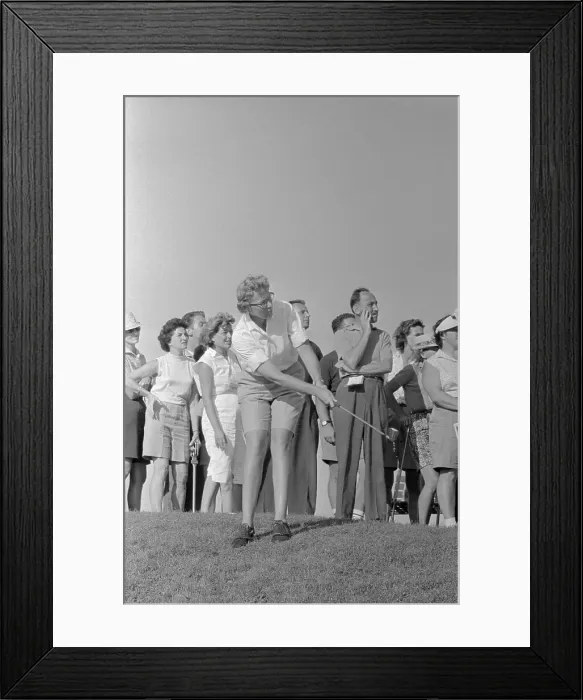 Framed Print : Golfer Mickey Wright Watching Shot During Tournament Framed Print : Golfer Mickey Wright Watching Shot During Tournament