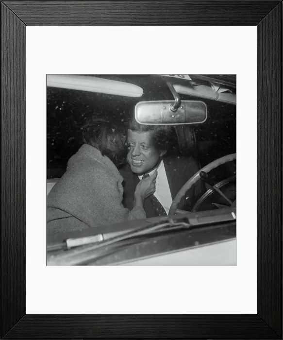 Framed Print : Jacqueline Kennedy Embracing JFK Framed Print : Jacqueline Kennedy Embracing JFK