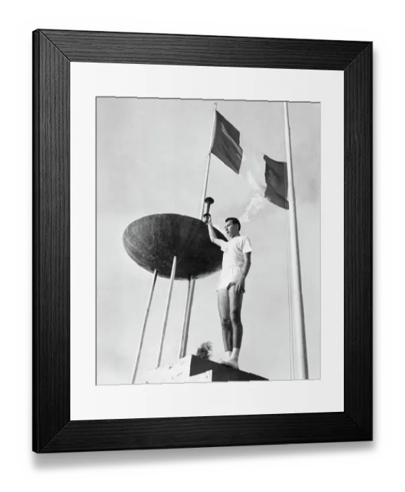 Framed Print : Lighting of the 1960 Olympic Torch Framed Print : Lighting of the 1960 Olympic Torch