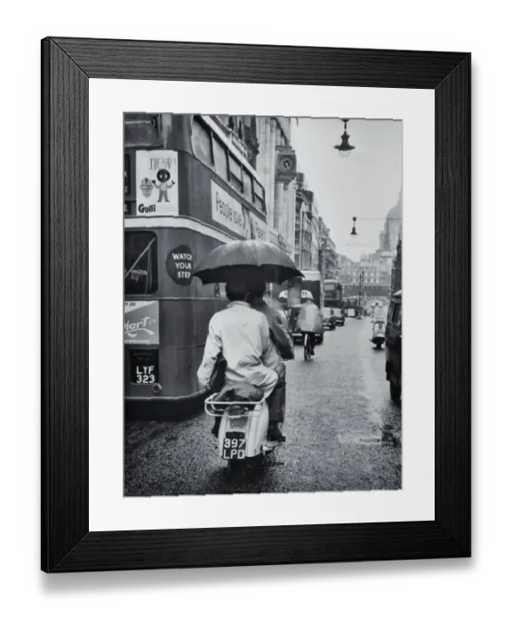 Framed Print : People Riding a Scooter Framed Print : People Riding a Scooter