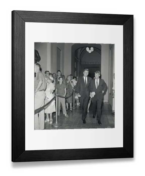 Framed Print : Kennedy Walking to Senate Floor Framed Print : Kennedy Walking to Senate Floor
