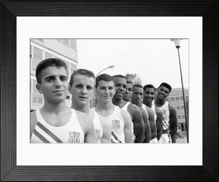Framed Print : Cassius Clay with Olympic Boxing Teammates