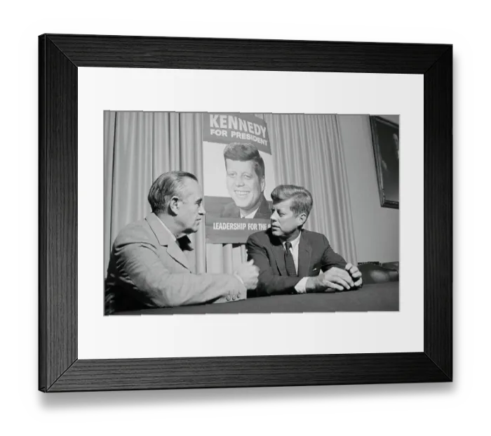 Framed Print : John Kennedy Talking with Averell Harriman Framed Print : John Kennedy Talking with Averell Harriman