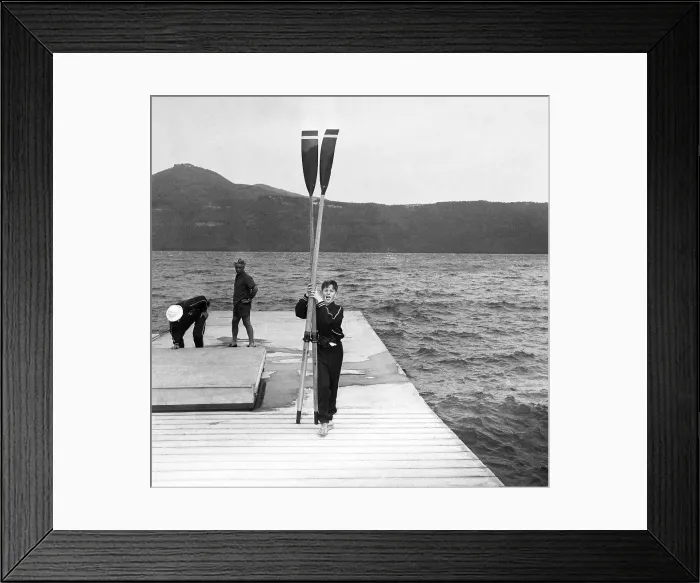 Framed Print : Australian Coxswain Standing on Dock Framed Print : Australian Coxswain Standing on Dock