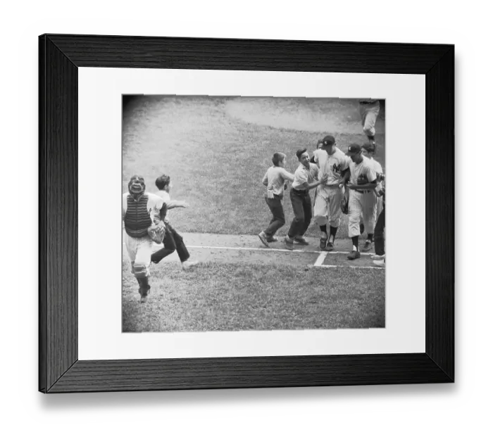 Framed Print : Youngsters Congratulating Whitey Ford Framed Print : Youngsters Congratulating Whitey Ford