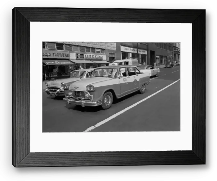 Framed Print : New York Checker Cab Framed Print : New York Checker Cab