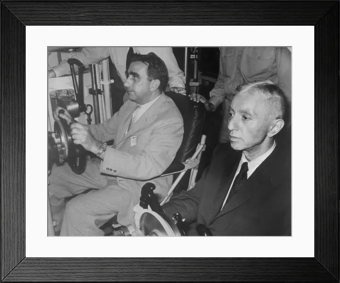 Framed Print : Edward Teller and Hyman Rickover Operating Submarine Framed Print : Edward Teller and Hyman Rickover Operating Submarine