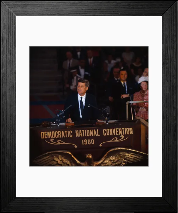 Framed Print : Senator John F. Kennedy Making Acceptance Speech Framed Print : Senator John F. Kennedy Making Acceptance Speech