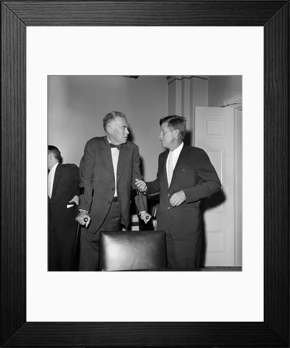 Framed Print : John Kennedy Talking with Christian Herter Framed Print : John Kennedy Talking with Christian Herter