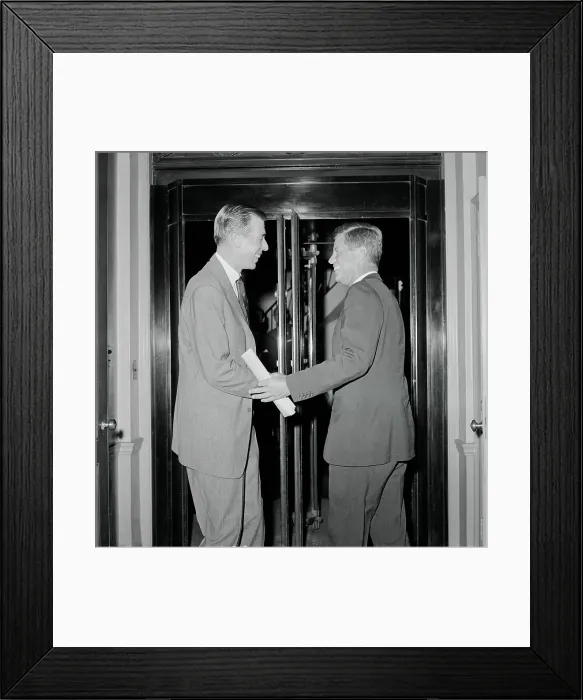Framed Print : John Kennedy with Charles Spalding Framed Print : John Kennedy with Charles Spalding
