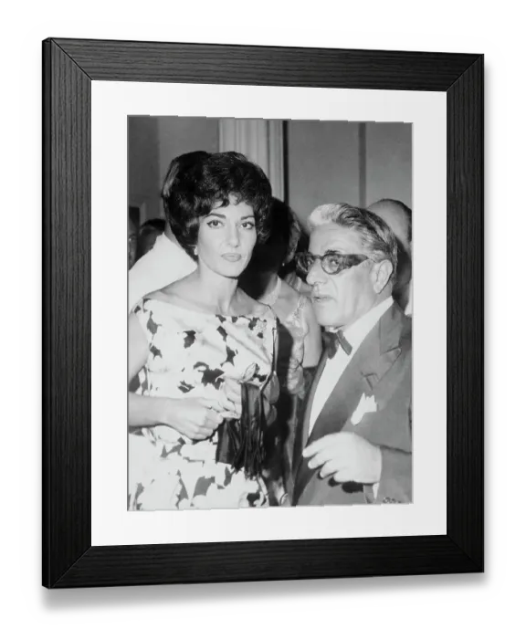 Framed Print : Aristotle Onassis and Maria Callas at Party Framed Print : Aristotle Onassis and Maria Callas at Party