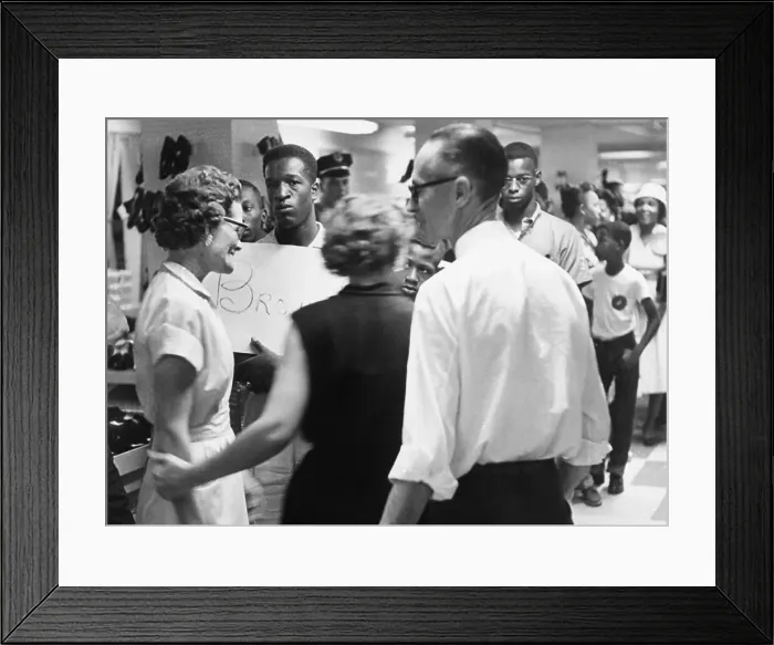 Framed Print : Staged Sit-Ins to End Segregation