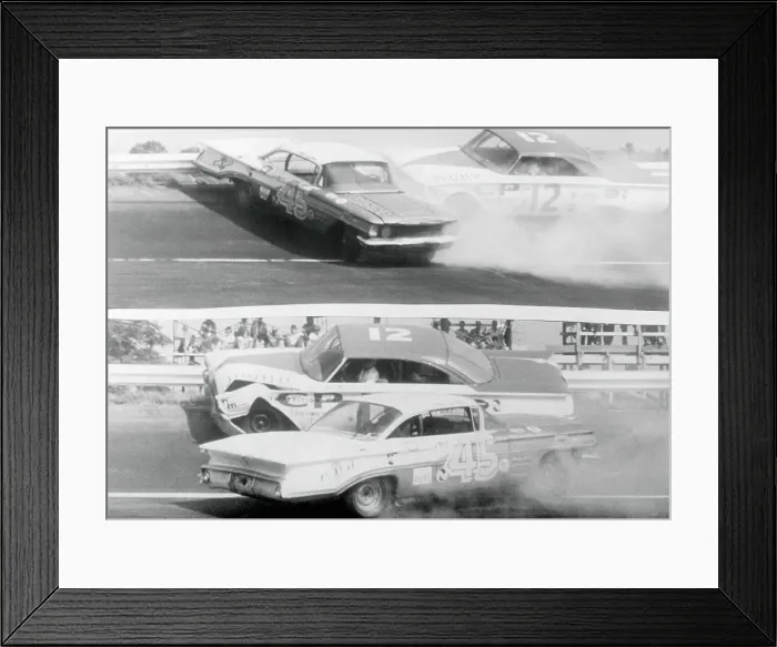 Framed Print : View of Crash in Darlington Race Framed Print : View of Crash in Darlington Race