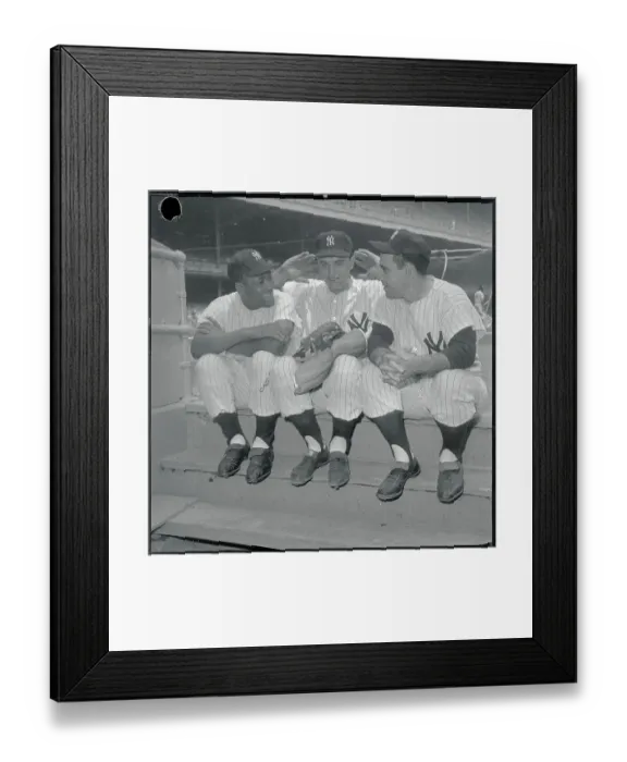 Framed Print : Yogi Berra Chatting with Teammates Framed Print : Yogi Berra Chatting with Teammates
