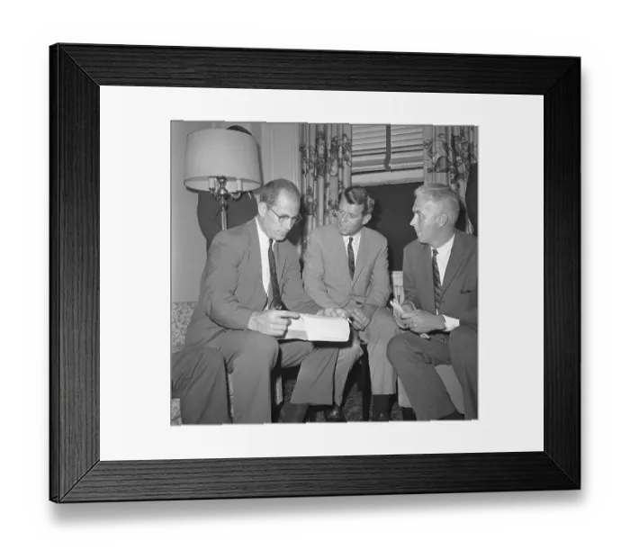 Framed Print : Robert Kennedy Conferring With His Aides Framed Print : Robert Kennedy Conferring With His Aides