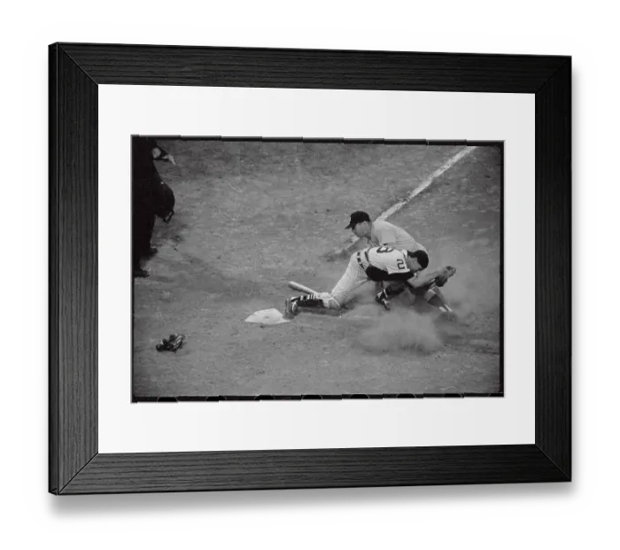 Framed Print : Baseball Action En Route to Home Base Framed Print : Baseball Action En Route to Home Base