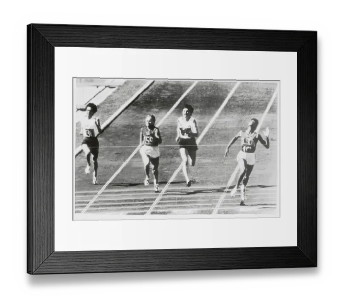 Framed Print : Wilma Rudolph Winning 100 Meter