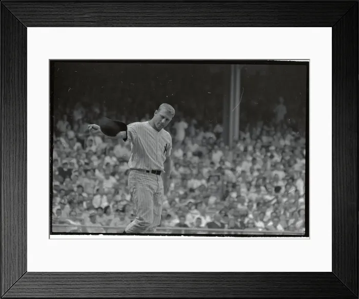 Framed Print : Mickey Mantle Throwing His Helmet Framed Print : Mickey Mantle Throwing His Helmet
