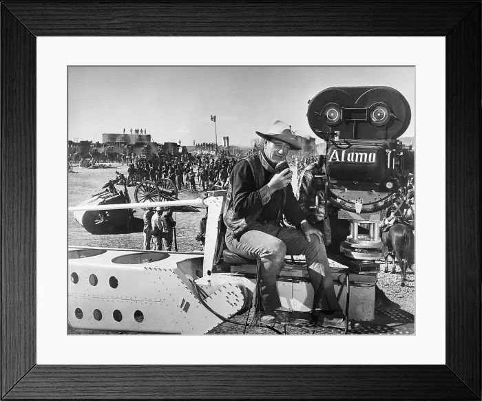 Framed Print : John Wayne Directing While Filming The Alamo Framed Print : John Wayne Directing While Filming The Alamo