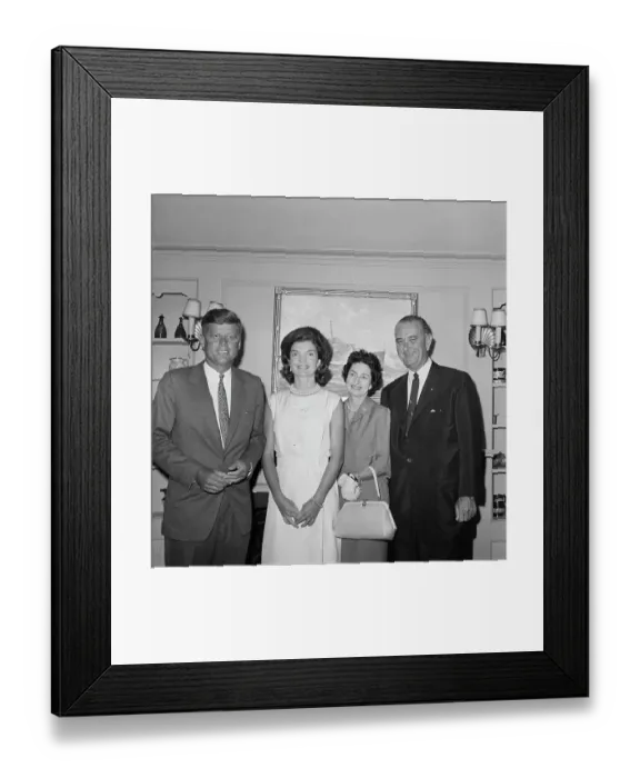 Framed Print : John Kennedy with Wife and Others Framed Print : John Kennedy with Wife and Others