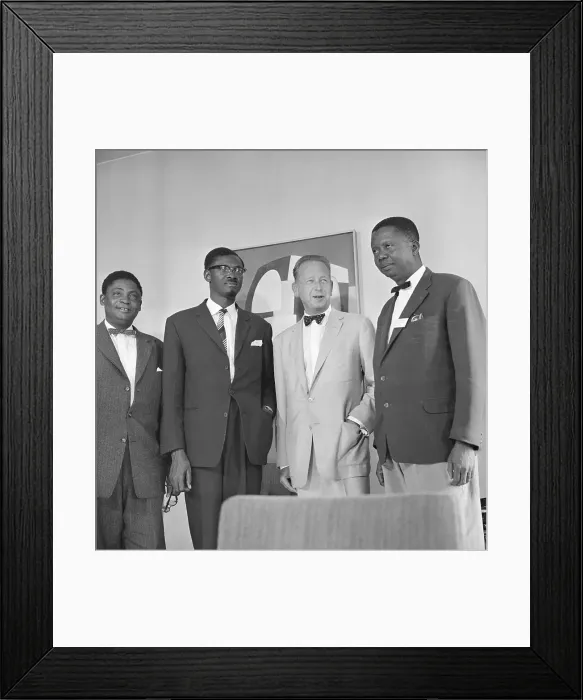 Framed Print : Patrice Lumumba at Press Conference Framed Print : Patrice Lumumba at Press Conference