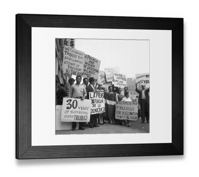 Framed Print : Protesters at Radio Station Framed Print : Protesters at Radio Station