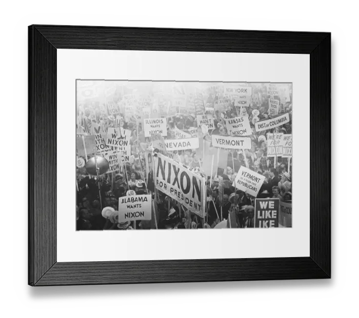 Framed Print : Convention Reacts To Nixon Nomination Framed Print : Convention Reacts To Nixon Nomination