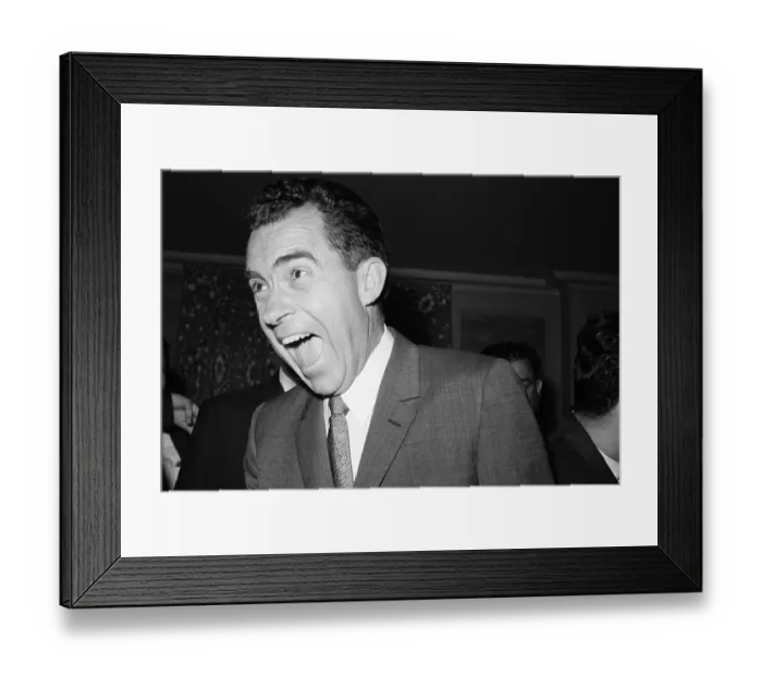 Framed Print : Nixon Reacting to News of His Nomination Framed Print : Nixon Reacting to News of His Nomination