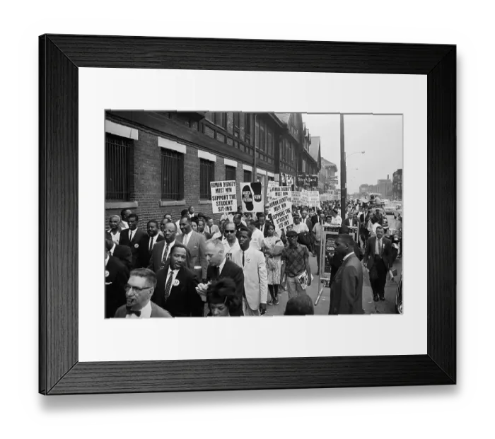 Framed Print : Demonstrators Outside 1960 Republican Convention Framed Print : Demonstrators Outside 1960 Republican Convention