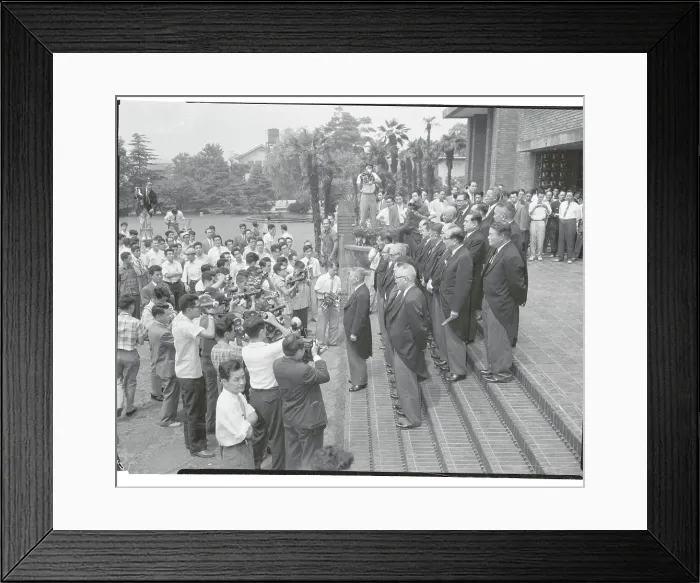 Framed Print : Japanese Cabinet Members Posing Together Framed Print : Japanese Cabinet Members Posing Together