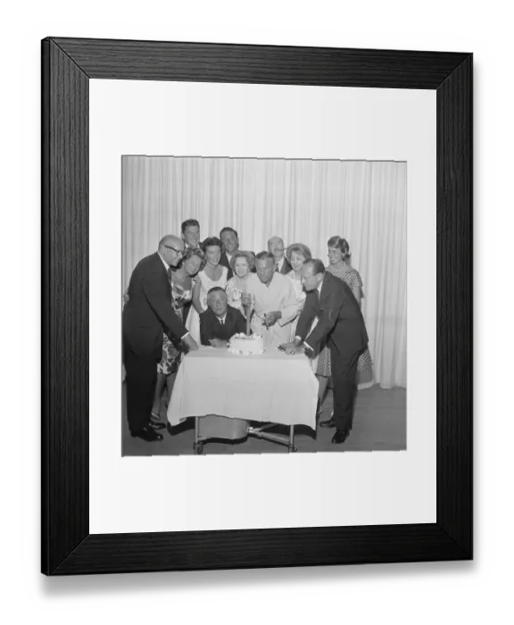 Framed Print : George Jessel Posing with Colleagues Framed Print : George Jessel Posing with Colleagues