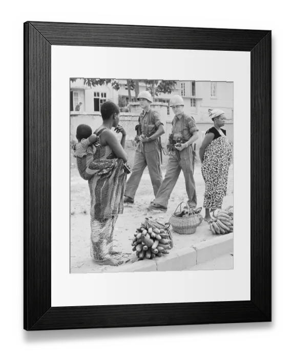 Framed Print : Congolese Woman W / Baby Watches Swede Tro Framed Print : Congolese Woman W / Baby Watches Swede Tro